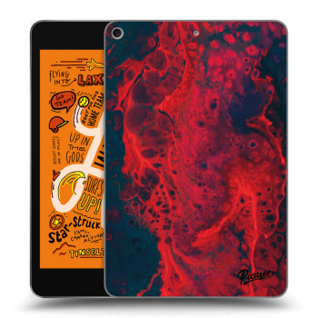 Picasee silikonowe czarne etui na Apple iPad mini 2019 (5. gen) - Organic red