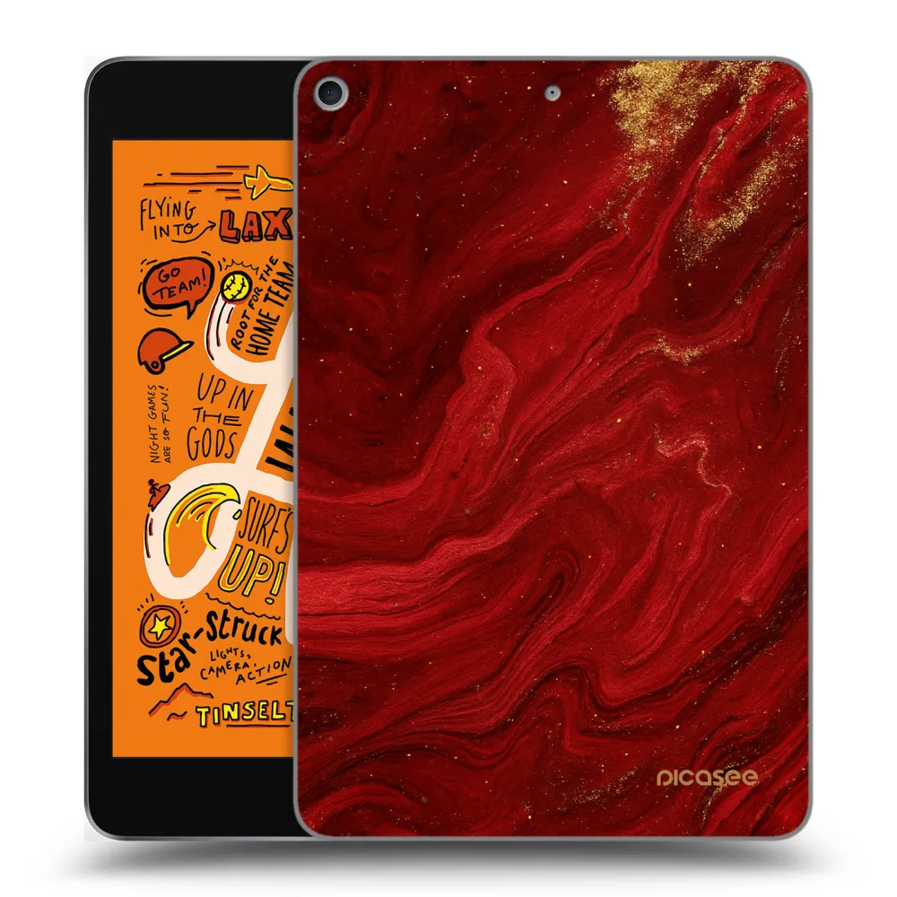 Picasee silikonowe przeźroczyste etui na Apple iPad mini 2019 (5. gen) - Red