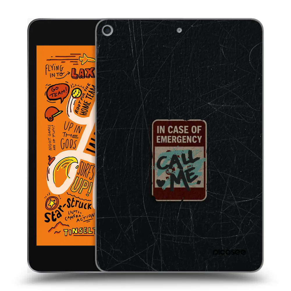 Picasee silikonowe przeźroczyste etui na Apple iPad mini 2019 (5. gen) - EMERGENCY