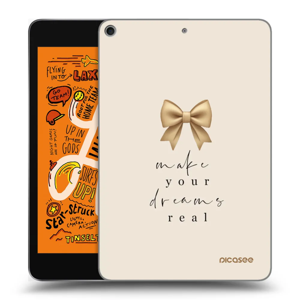 Picasee silikonowe przeźroczyste etui na Apple iPad mini 2019 (5. gen) - Golden Dream