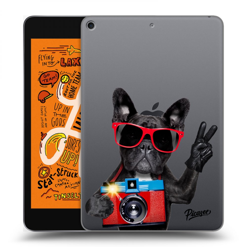 Picasee silikonowe przeźroczyste etui na Apple iPad mini 2019 (5. gen) - French Bulldog