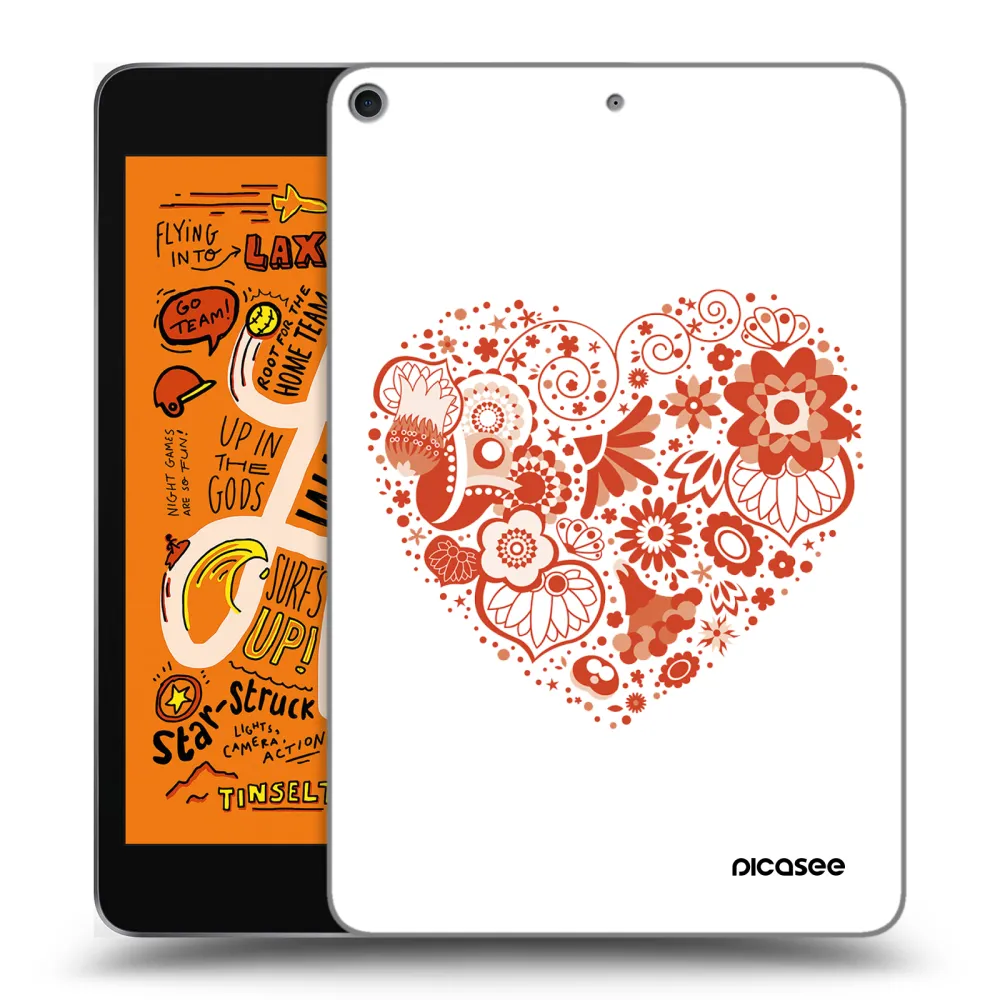 Picasee silikonowe przeźroczyste etui na Apple iPad mini 2019 (5. gen) - Big heart