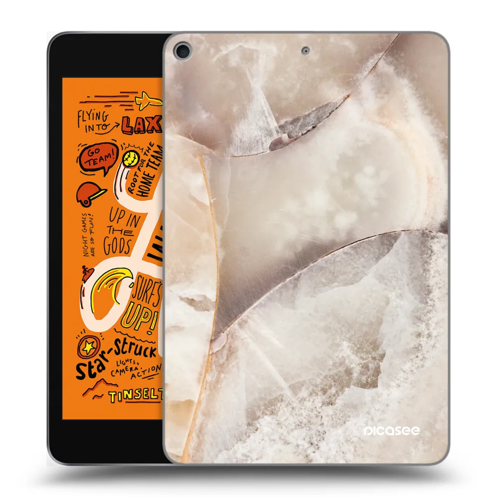Picasee silikonowe przeźroczyste etui na Apple iPad mini 2019 (5. gen) - Cream marble