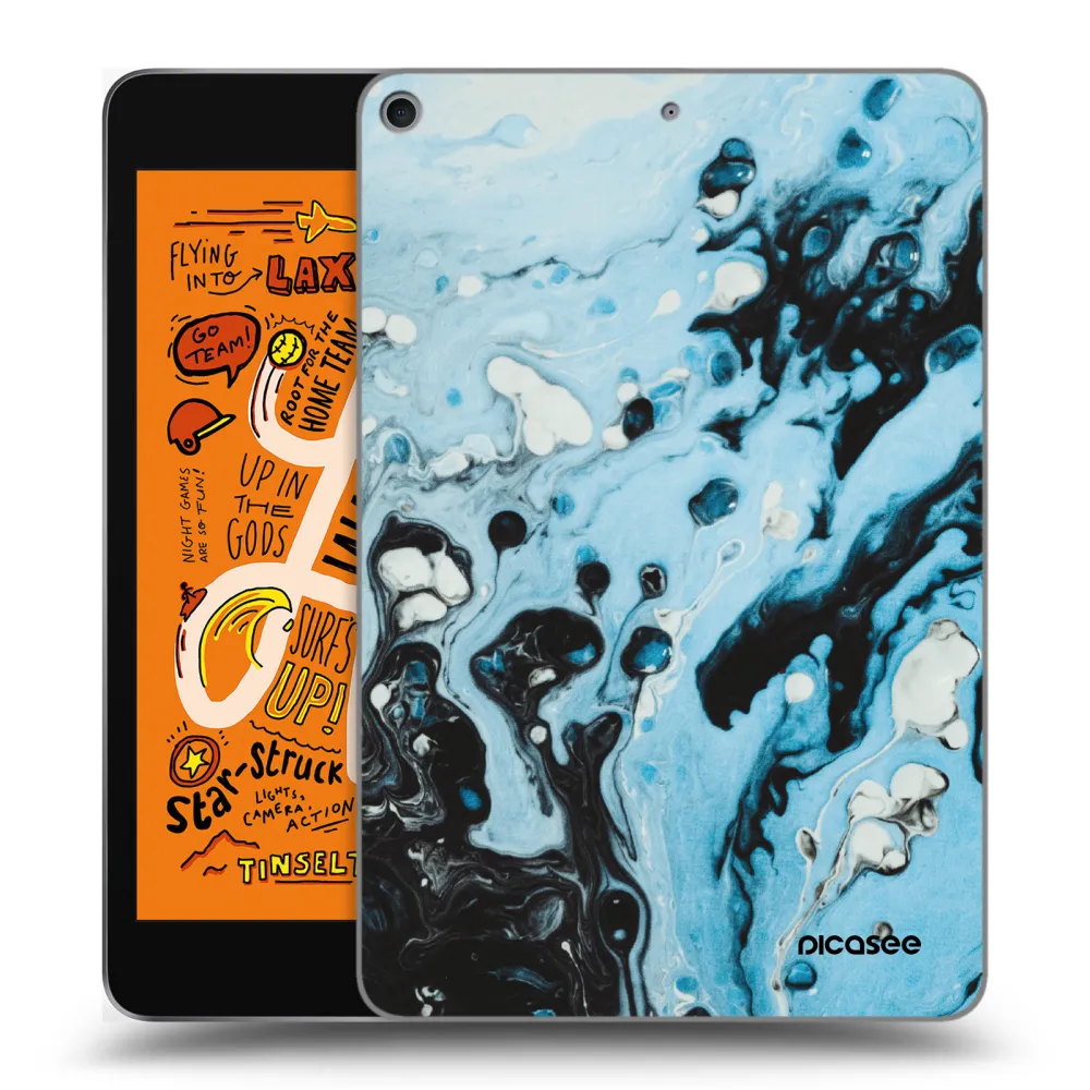 Picasee silikonowe przeźroczyste etui na Apple iPad mini 2019 (5. gen) - Organic blue