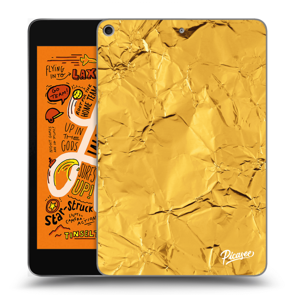 Picasee silikonowe czarne etui na Apple iPad mini 2019 (5. gen) - Gold
