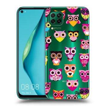 Picasee silikonowe przeźroczyste etui na Huawei P40 Lite - Owls