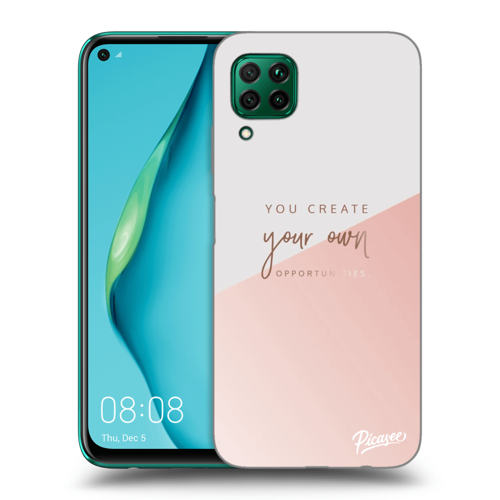 Picasee silikonowe czarne etui na Huawei P40 Lite - You create your own opportunities