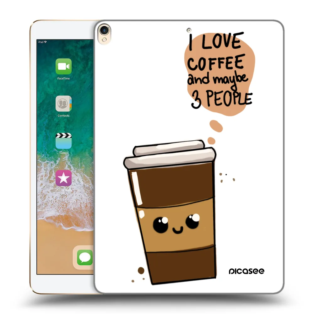 Picasee silikonowe przeźroczyste etui na Apple iPad Pro 10.5" 2017 (2. gen) - Cute coffee