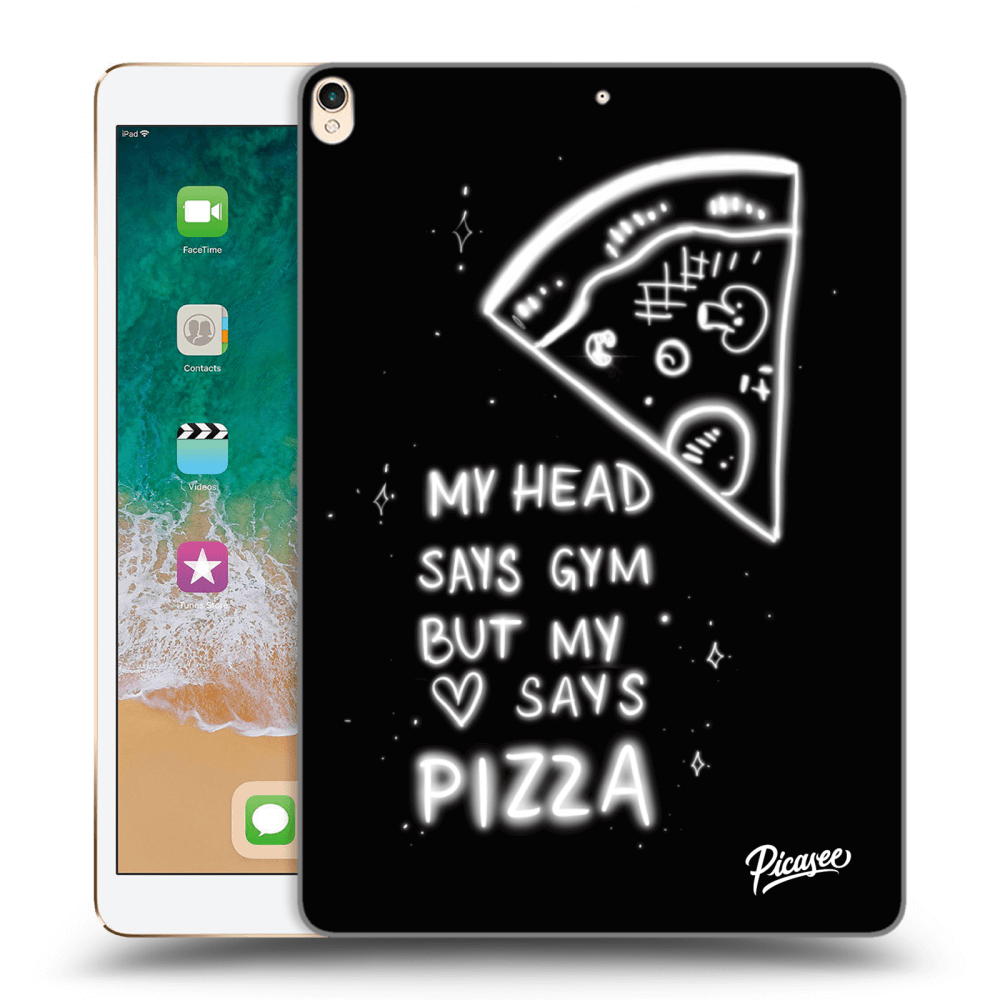 Picasee silikonowe przeźroczyste etui na Apple iPad Pro 10.5" 2017 (2. gen) - Pizza