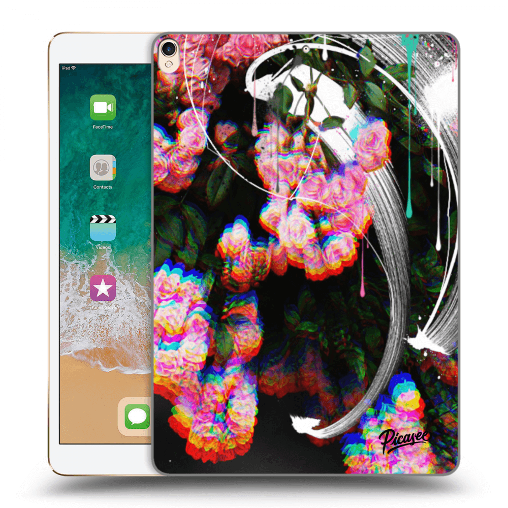 Picasee silikonowe przeźroczyste etui na Apple iPad Pro 10.5" 2017 (2. gen) - Rosebush white
