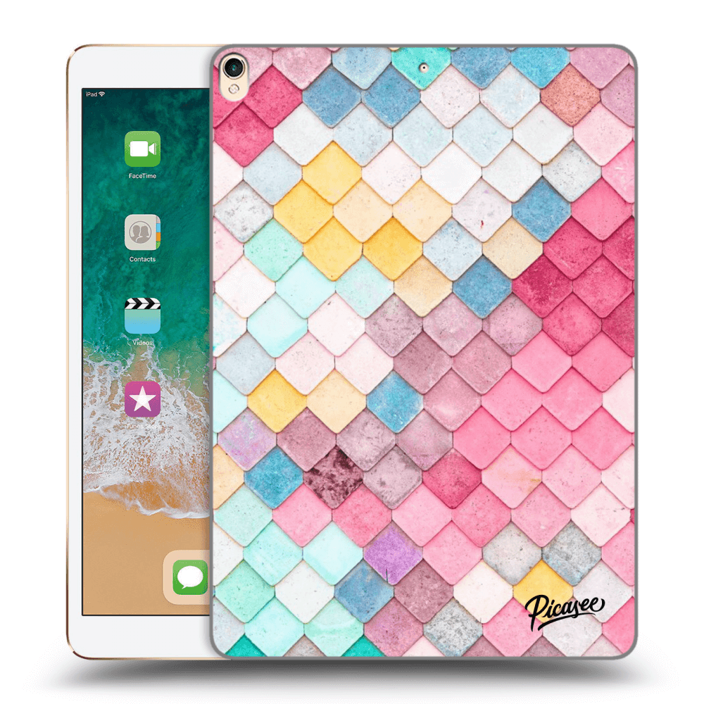 Picasee silikonowe przeźroczyste etui na Apple iPad Pro 10.5" 2017 (2. gen) - Colorful roof