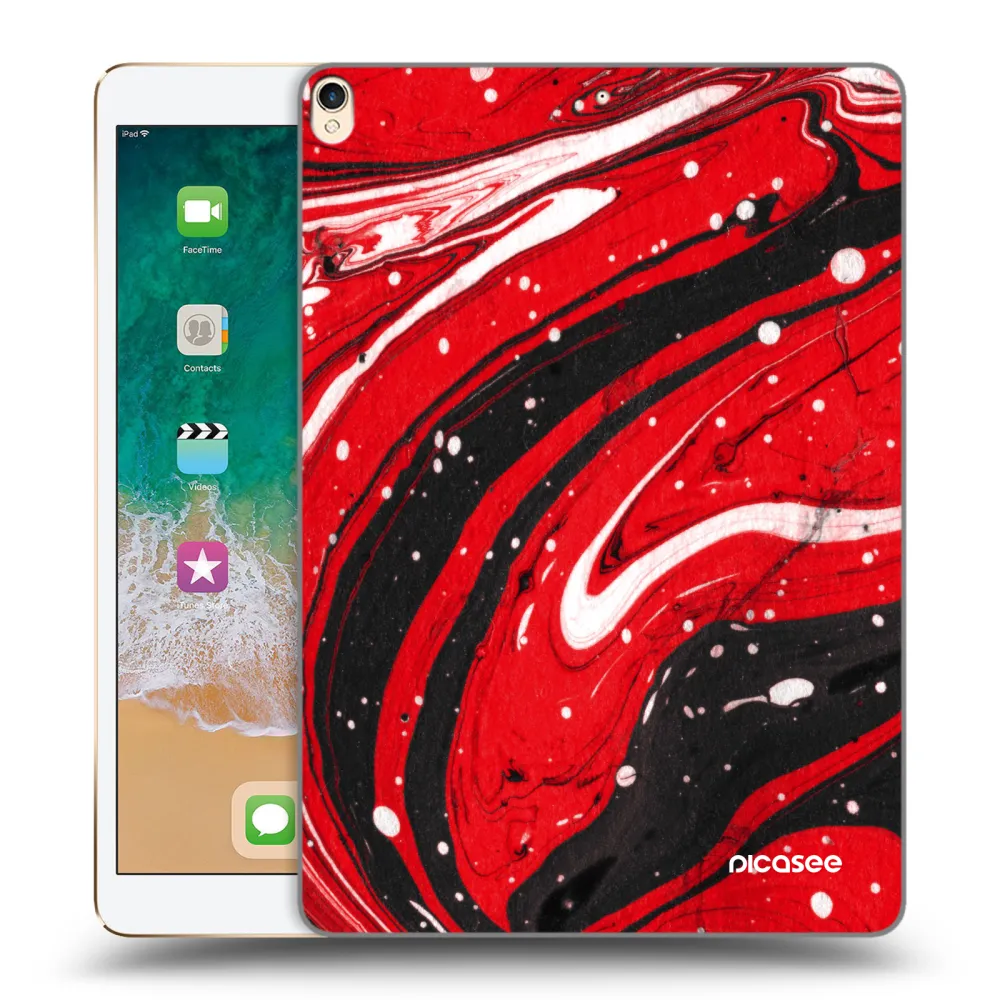 Picasee silikonowe przeźroczyste etui na Apple iPad Pro 10.5" 2017 (2. gen) - Red black