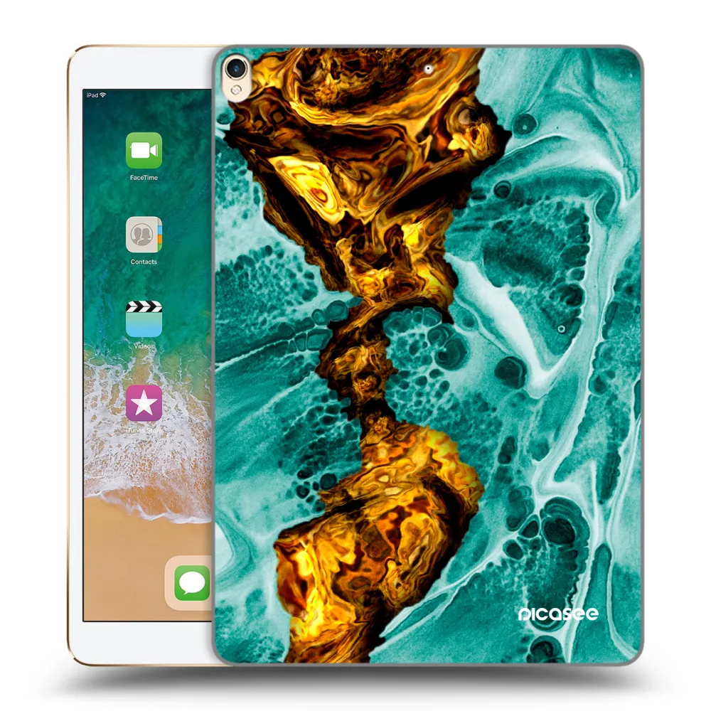 Picasee silikonowe przeźroczyste etui na Apple iPad Pro 10.5" 2017 (2. gen) - Goldsky