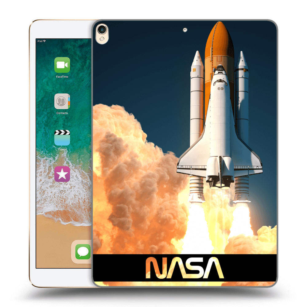Picasee silikonowe czarne etui na Apple iPad Pro 10.5" 2017 (2. gen) - Space Shuttle