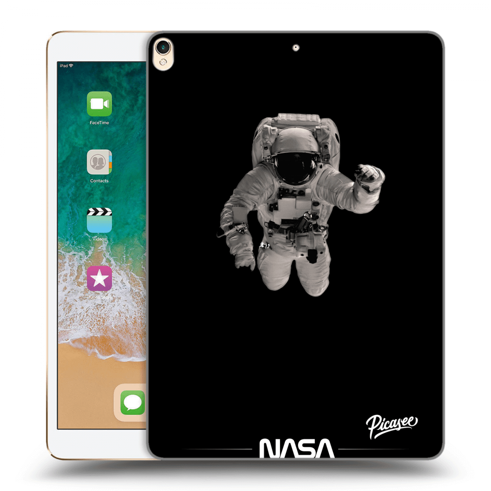Picasee silikonowe czarne etui na Apple iPad Pro 10.5" 2017 (2. gen) - Astronaut Minimal