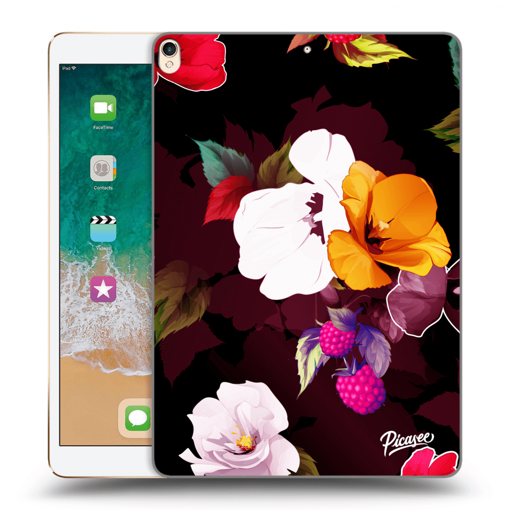 Picasee silikonowe przeźroczyste etui na Apple iPad Pro 10.5" 2017 (2. gen) - Flowers and Berries