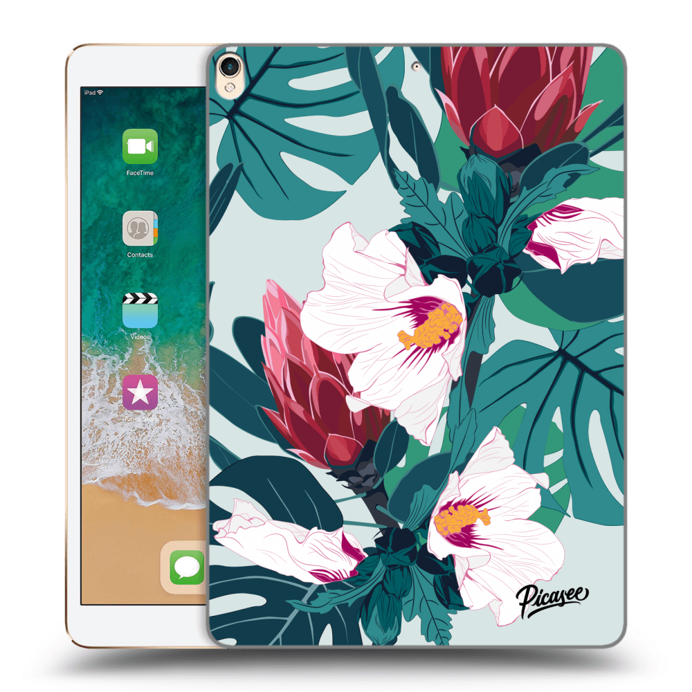 Picasee silikonowe przeźroczyste etui na Apple iPad Pro 10.5" 2017 (2. gen) - Rhododendron