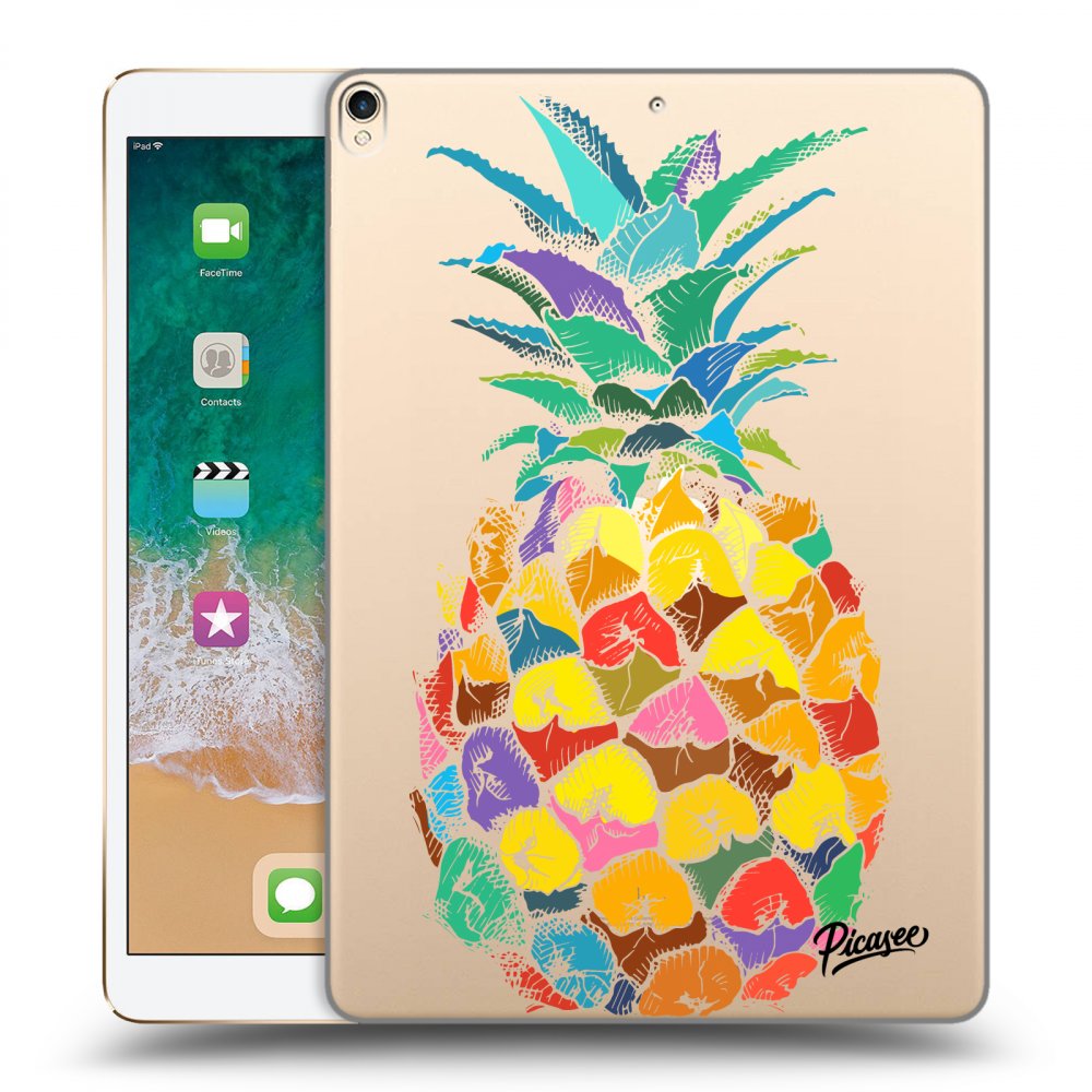 Picasee silikonowe przeźroczyste etui na Apple iPad Pro 10.5" 2017 (2. gen) - Pineapple