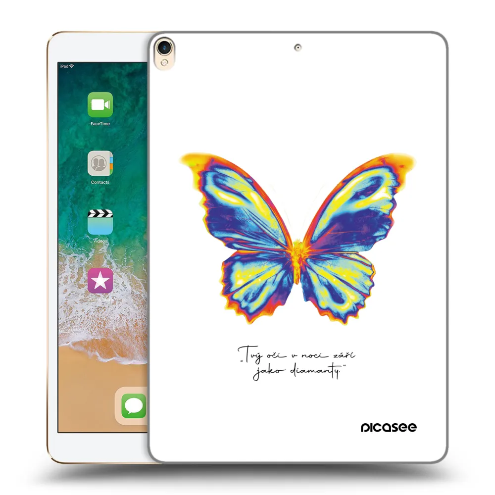 Picasee silikonowe przeźroczyste etui na Apple iPad Pro 10.5" 2017 (2. gen) - Diamanty White