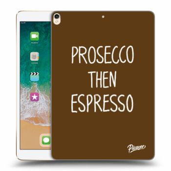 Picasee silikonowe przeźroczyste etui na Apple iPad Pro 10.5" 2017 (2. gen) - Prosecco then espresso