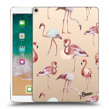 Picasee silikonowe przeźroczyste etui na Apple iPad Pro 10.5" 2017 (2. gen) - Flamingos