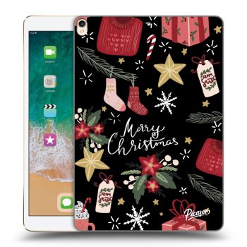 Picasee silikonowe czarne etui na Apple iPad Pro 10.5" 2017 (2. gen) - Christmas
