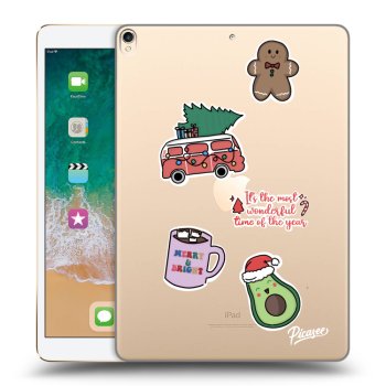 Picasee silikonowe przeźroczyste etui na Apple iPad Pro 10.5" 2017 (2. gen) - Christmas Stickers