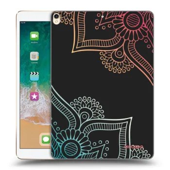 Picasee silikonowe czarne etui na Apple iPad Pro 10.5" 2017 (2. gen) - Flowers pattern