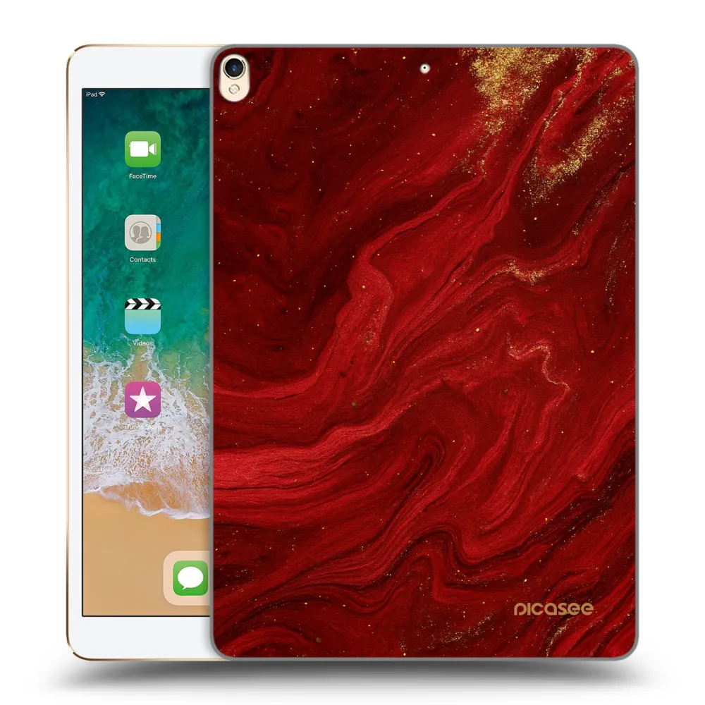 Picasee silikonowe przeźroczyste etui na Apple iPad Pro 10.5" 2017 (2. gen) - Red