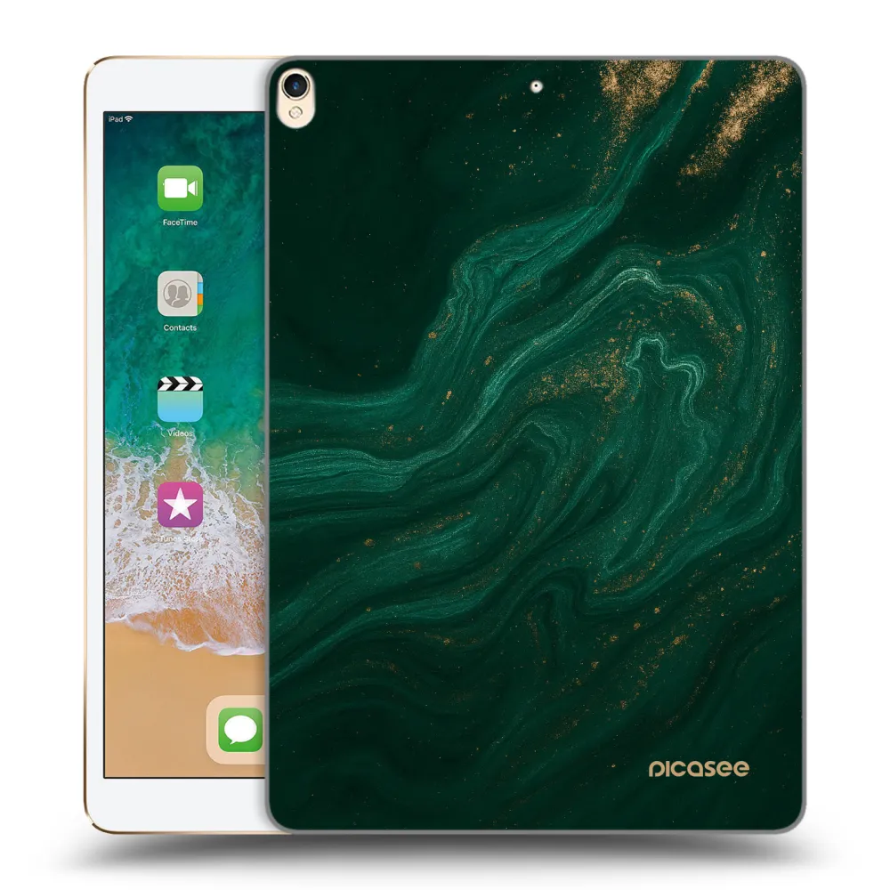 Picasee silikonowe przeźroczyste etui na Apple iPad Pro 10.5" 2017 (2. gen) - Green