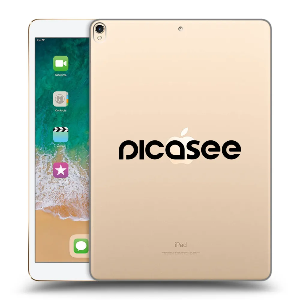 Picasee silikonowe przeźroczyste etui na Apple iPad Pro 10.5" 2017 (2. gen) - Picasee - new logo - black