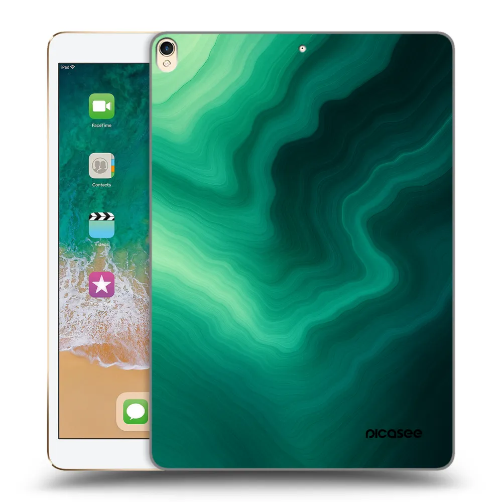 Picasee silikonowe przeźroczyste etui na Apple iPad Pro 10.5" 2017 (2. gen) - Malachite