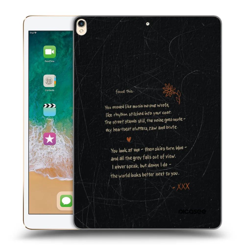 Picasee silikonowe przeźroczyste etui na Apple iPad Pro 10.5" 2017 (2. gen) - POET