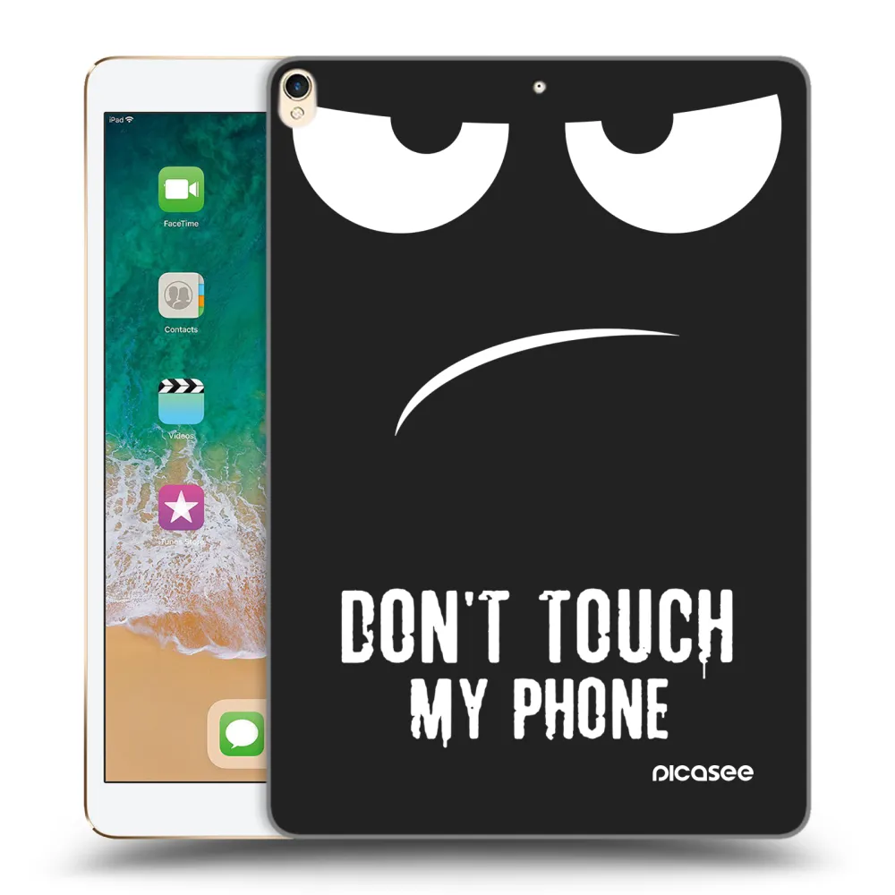 Picasee silikonowe czarne etui na Apple iPad Pro 10.5" 2017 (2. gen) - Don't Touch My Phone
