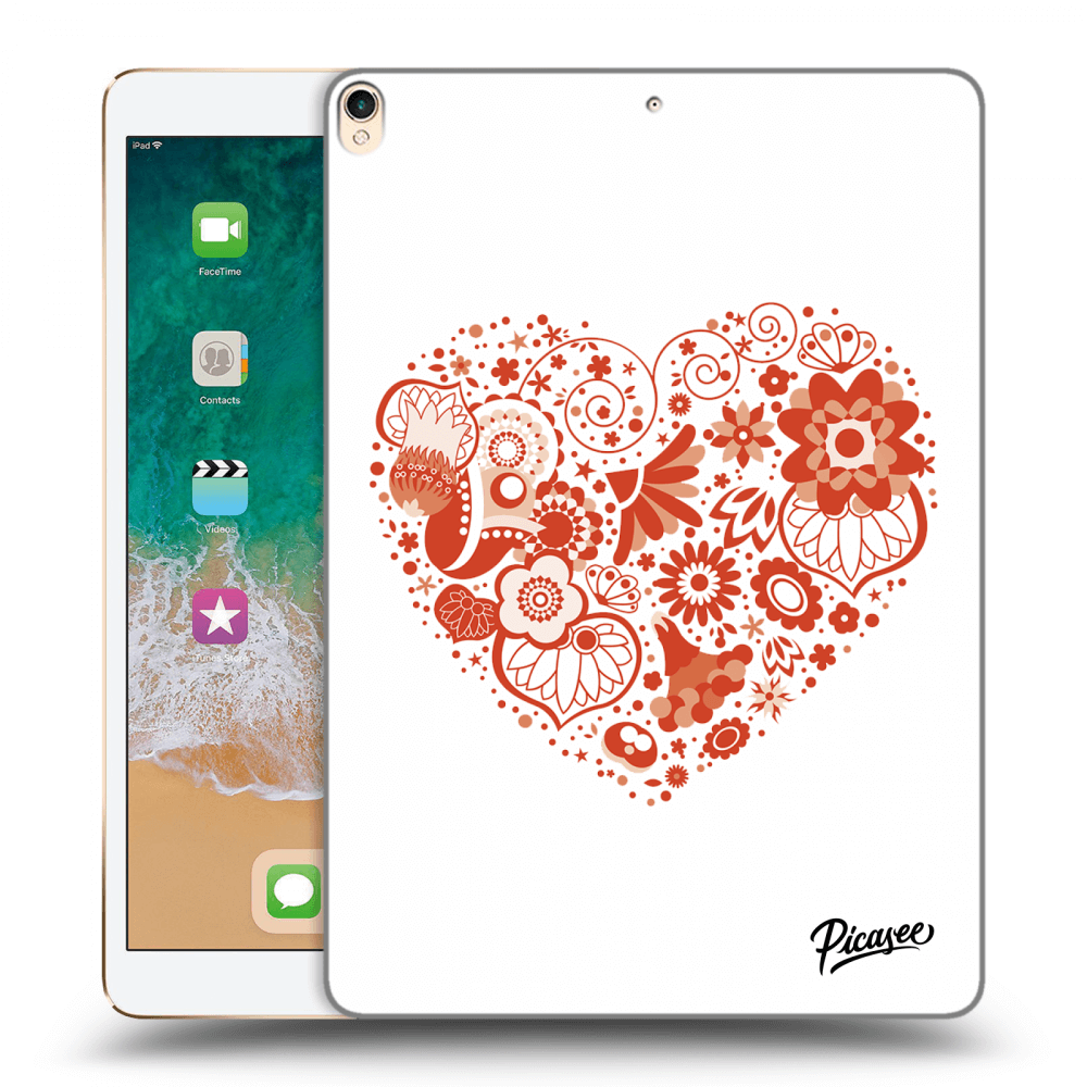 Picasee silikonowe przeźroczyste etui na Apple iPad Pro 10.5" 2017 (2. gen) - Big heart