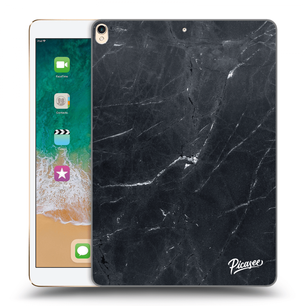 Picasee silikonowe czarne etui na Apple iPad Pro 10.5" 2017 (2. gen) - Black marble