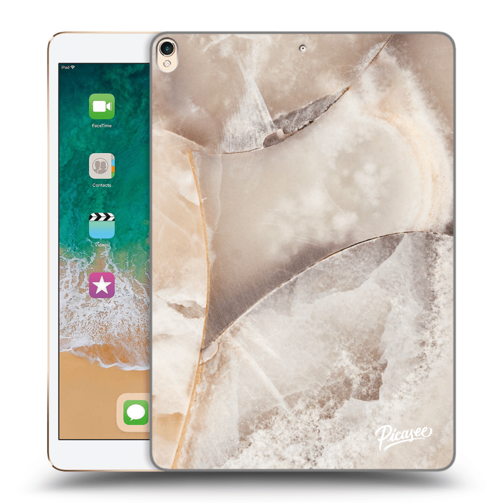 Picasee silikonowe czarne etui na Apple iPad Pro 10.5" 2017 (2. gen) - Cream marble