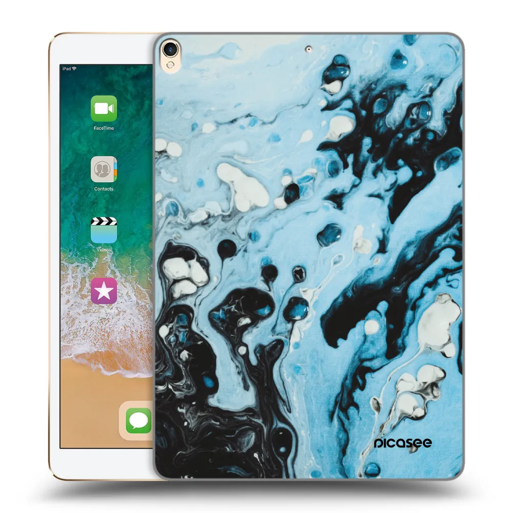 Picasee silikonowe przeźroczyste etui na Apple iPad Pro 10.5" 2017 (2. gen) - Organic blue