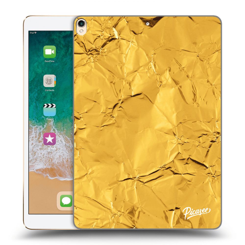 Picasee silikonowe przeźroczyste etui na Apple iPad Pro 10.5" 2017 (2. gen) - Gold