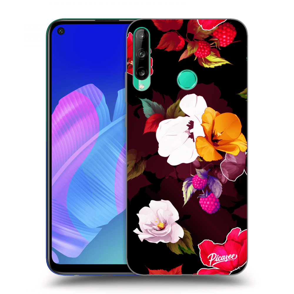 Picasee silikonowe przeźroczyste etui na Huawei P40 Lite E - Flowers and Berries