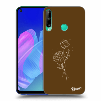 Etui na Huawei P40 Lite E - Brown flowers