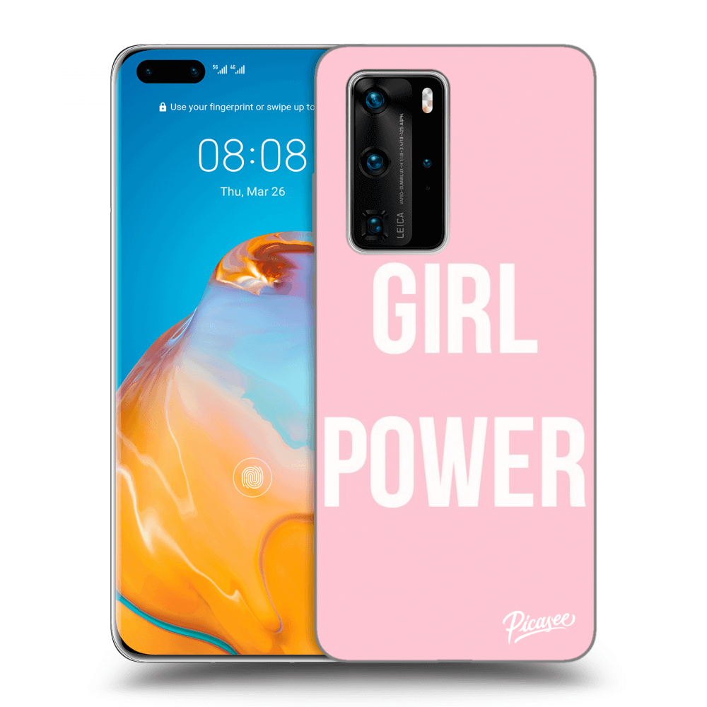 Picasee silikonowe przeźroczyste etui na Huawei P40 Pro - Girl power