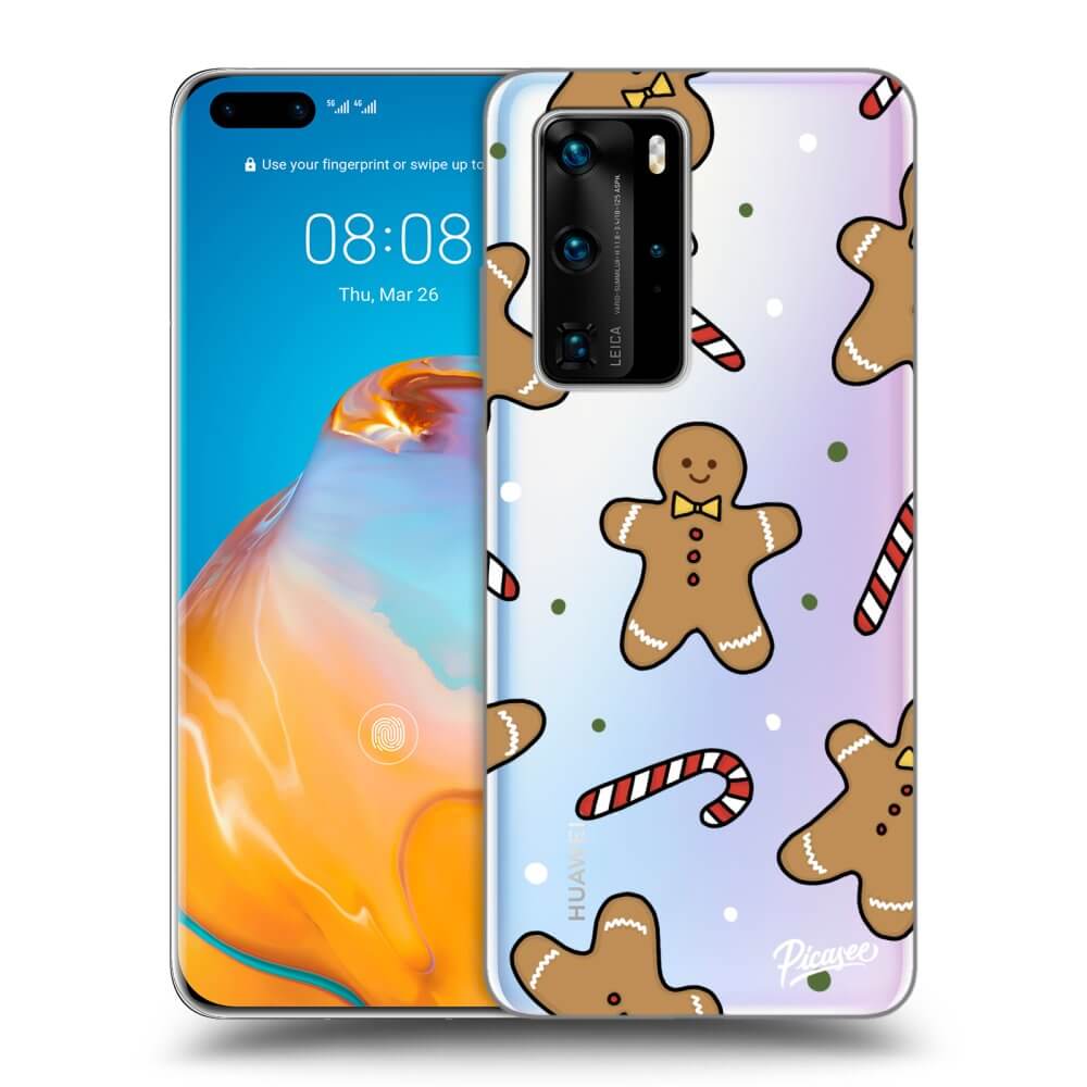 Picasee silikonowe przeźroczyste etui na Huawei P40 Pro - Gingerbread