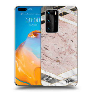 Etui na Huawei P40 Pro - Pink geometry