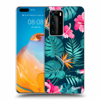 Etui na Huawei P40 Pro - Pink Monstera