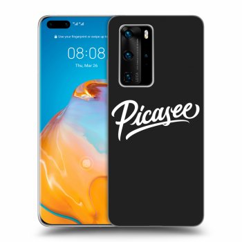 Picasee silikonowe czarne etui na Huawei P40 Pro - Picasee - White