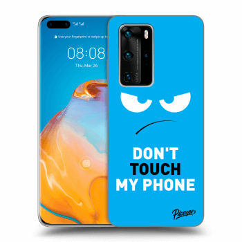 Etui na Huawei P40 Pro - Angry Eyes - Blue