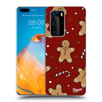Picasee silikonowe czarne etui na Huawei P40 Pro - Gingerbread 2