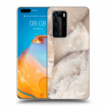 Etui na Huawei P40 Pro - Cream marble