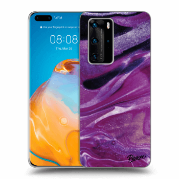 Etui na Huawei P40 Pro - Purple glitter